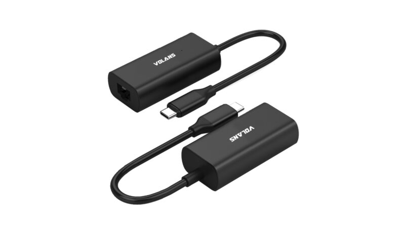 VOLANS VL-RJ45-C Aluminium USB-C to Gigabit Ethernet Network Adapter - Image 2