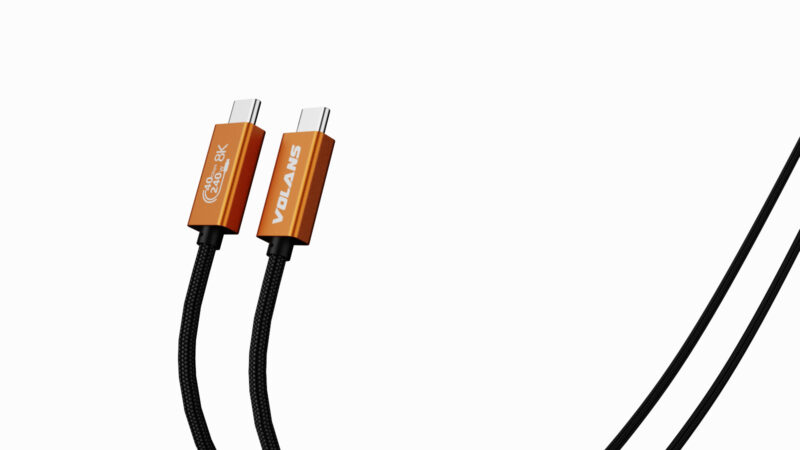 VOLANS VL-UT40 50cm Aluminium USB4 Cable - Thunderbolt 4 Compatible (40Gbps/8K/240W) - Image 4