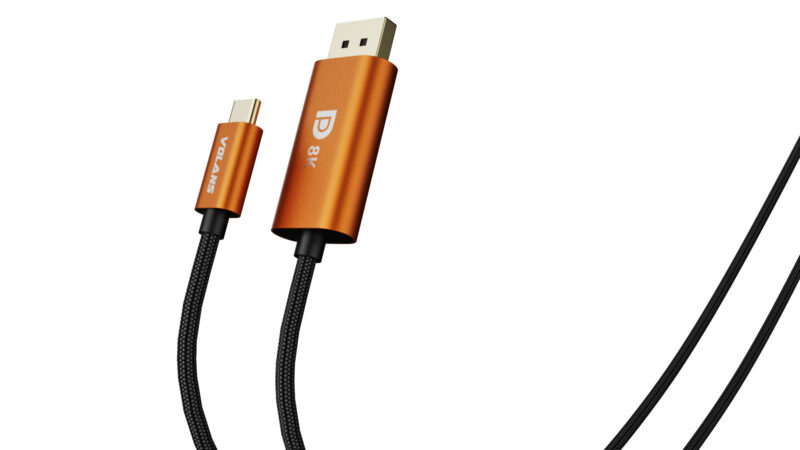 VOLANS VL-CD81 Ultra 8K USB-C to DisplayPort Cable V1.4 (1M) - Image 4