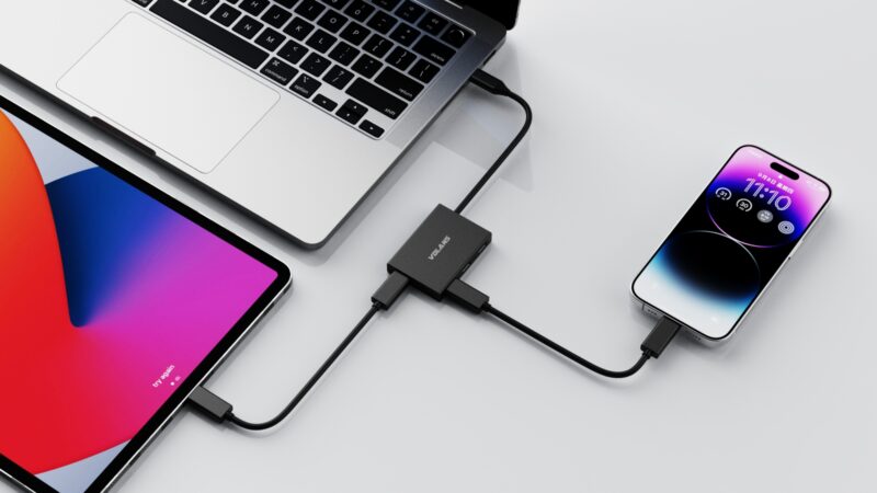 VOLANS VL-HC04S Aluminium USB-C (10Gbps) to 4-Port USB-C Hub - Image 2